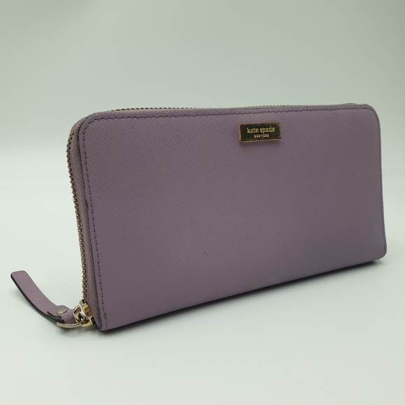 Kate Spade New York Newbury Lane Neda Purple Lilac Leather Wallet - Picture 15 of 16